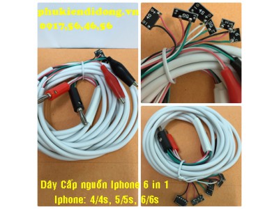 Dây cấp nguồn Iphone " 6 in 1" Iphone 4/4s,5/5s,6/6s..